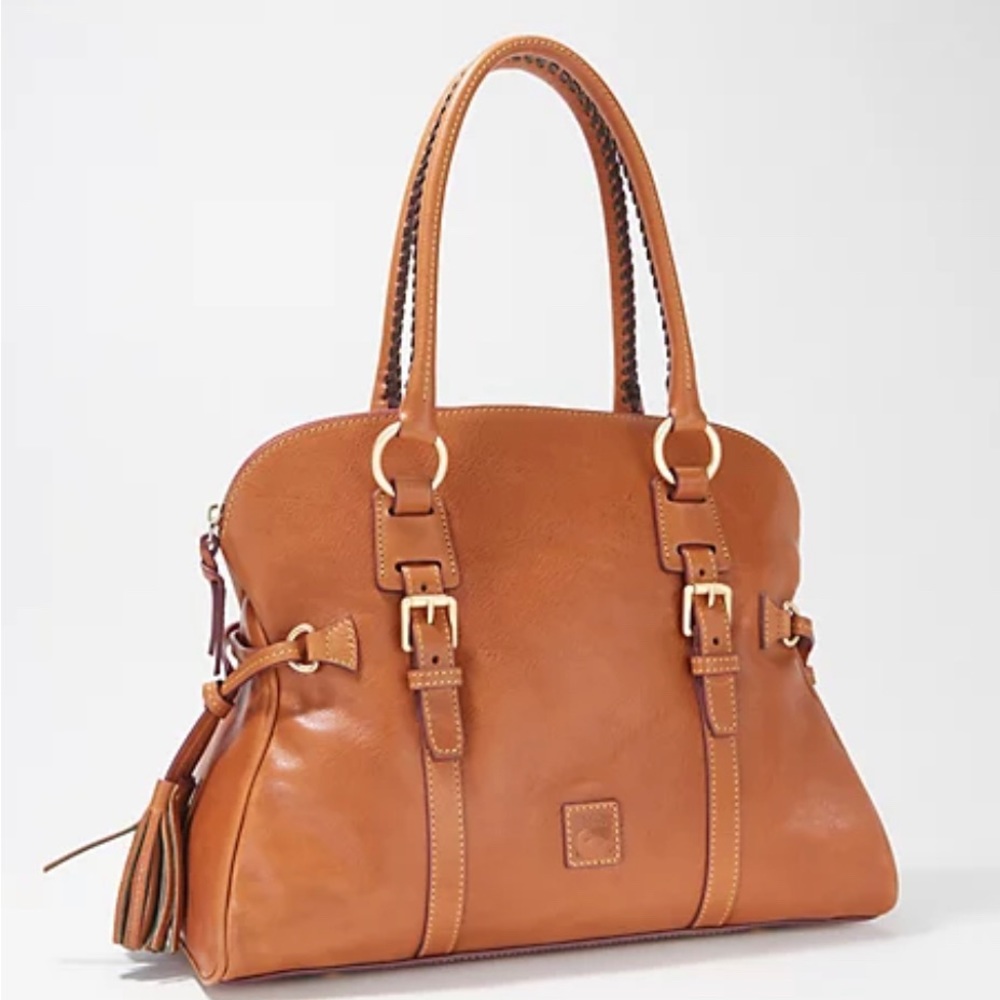 Dooney & Bourke Florentine Leather Domed Buckle Satchel